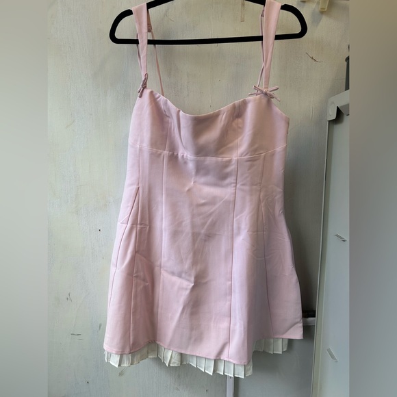 NWT Oh Polly Cressida Light Pink Mini Dress Size US 10 - Picture 2 of 6